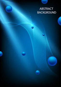 Abstract background pattern line parallel with blue ball glow blue Illustrazione stock