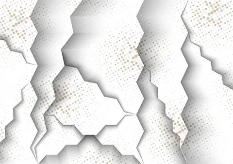 Abstract Background, Pattern line, polka dots, white and brown. vector illust Illustrazione stock