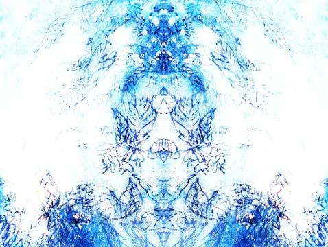 Abstract background pattern with linear leaf ornament and spotted multicolor Stock Illustration