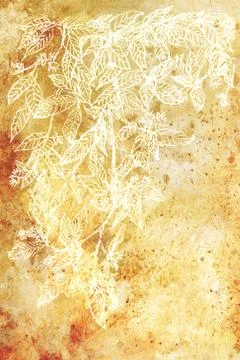 Abstract background pattern with linear leaf ornament and spotted multicolor Stock Illustration