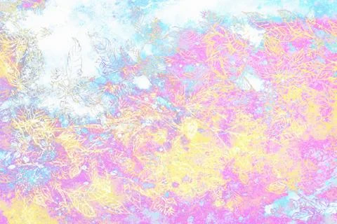 Abstract background pattern with linear leaf ornament and spotted multicolor Stock Illustration