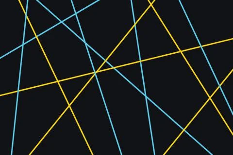 Abstract background pattern made with blue and yellow colored strokes / lines 스톡 일러스트