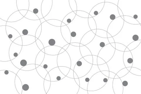 Abstract background pattern made with circles. Modern, simple, playful vector Stock Illustration