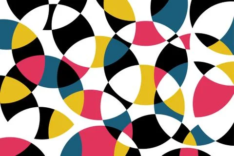 Abstract background pattern made with circular geometric shapes Stock Illustration