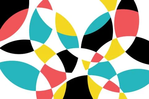 Abstract background pattern made with circular geometric shapes Illustrazione stock