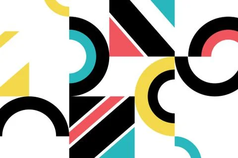 Abstract background pattern made colorful geometric shapes (triangles, square) Illustrazione stock