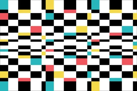 Abstract background pattern made with colorful rectangles. Stock Illustration