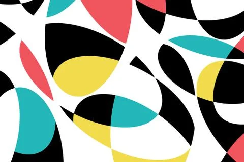 Abstract background pattern made with colorful circular geometric shapes. Stock Illustration