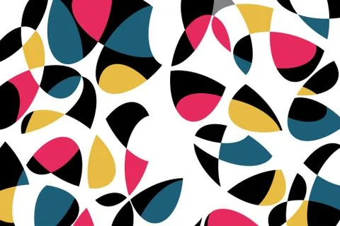 Abstract background pattern made with colorful circular geometric shapes. Illustrazione stock