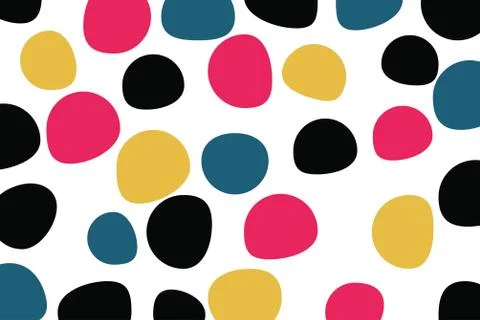 Abstract background pattern made with colorful, circular, organic shapes Stock Illustration