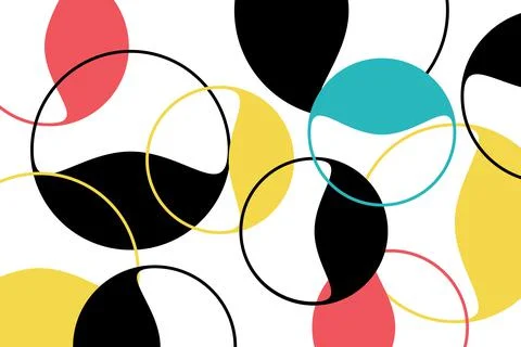 Abstract background pattern made with colorful circles. Fun, playful, modern Illustrazione stock