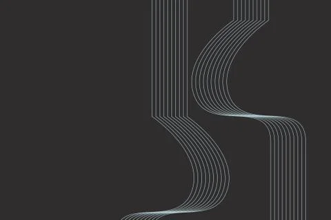 Abstract background pattern made with curvy thin lines in grey color. 스톡 일러스트