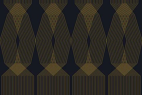 Abstract background pattern made with repeated lines forming geometric shapes Stock Illustration