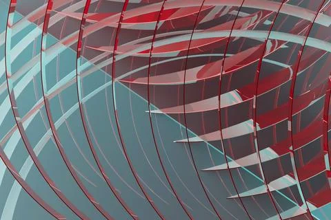 Abstract background with pattern of semicircles, curved lines, sharp edges of Stockillustratie