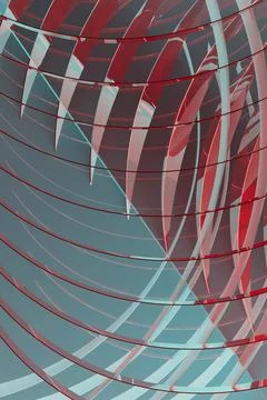 Abstract background with pattern of semicircles, curved lines, sharp edges of Illustrazione stock