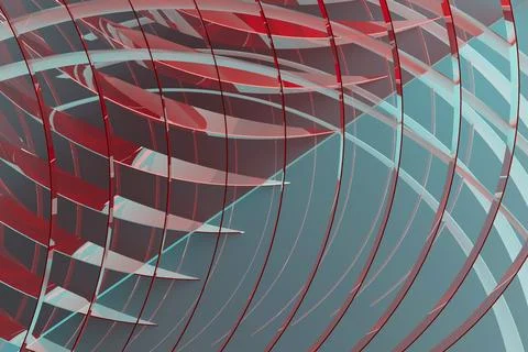 Abstract background with pattern of semicircles, curved lines, sharp edges of Illustrazione stock