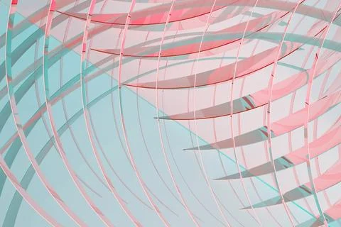 Abstract background with pattern of semicircles, curved lines, sharp edges of Stock Illustration