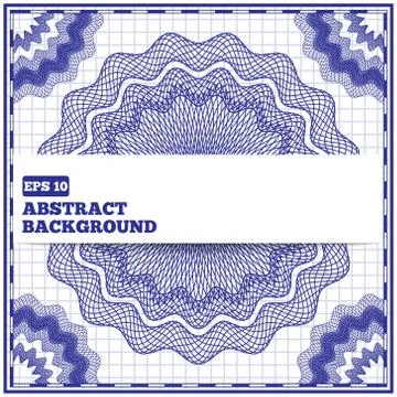 Abstract background with a pattern. On a sheet in a cage. Stock Illustration