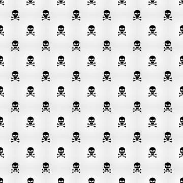 Abstract background. A pattern on a white background of black skulls. Wallp.. Stockillustratie