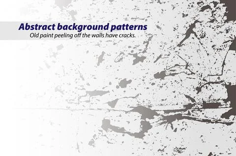 Abstract background patterns, Old paint peeling off the walls have cracks. Stock Illustration