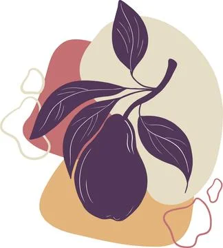 Abstract background with pear outline Stock Illustration