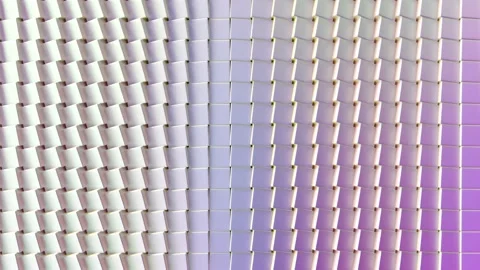 Abstract background with pearlescent pulsating, moving cubic surface Stock Footage 133493749