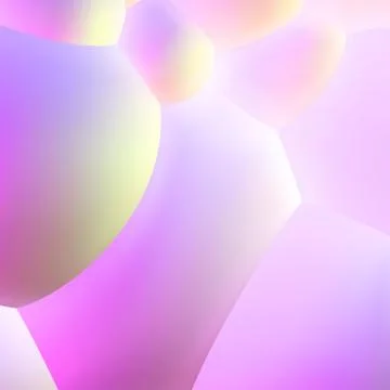 Abstract background with pearlescent soft bubbles balls Stock Illustration