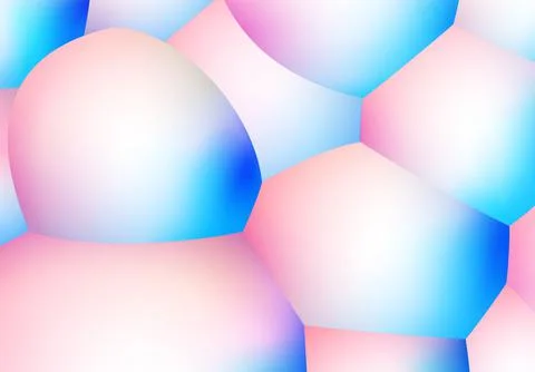 Abstract background with pearlescent soft bubbles balls Stock Illustration