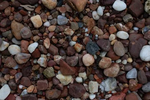 Abstract background with pebbles of various shapes. Stock Photos