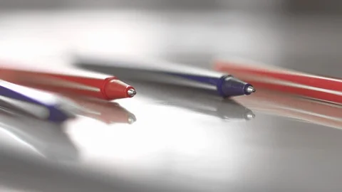 Abstract Background Pens On The Table Stock Footage 106239486