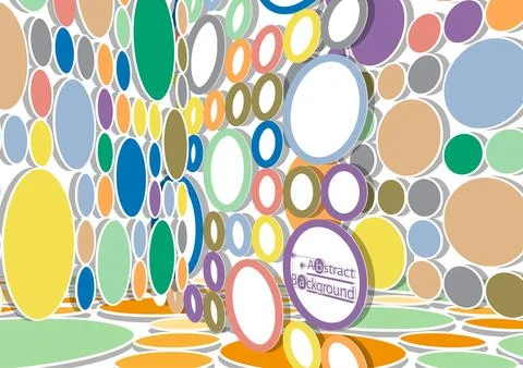 Abstract background, Perspective circle colorful. Vector Illustration. Stock Illustration