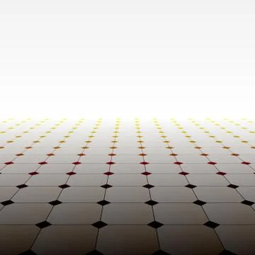 Abstract background. Perspective tiled floor. 库存插图