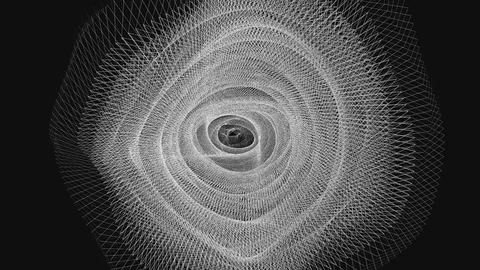 Abstract Background Physcedelic Geometric Tunnel VC 21 Stock Footage 117757849