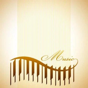 Abstract background with piano Stock Illustration