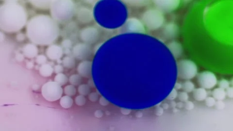 Abstract background pigment bubbles liquid drop Video stock 262505045