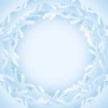 Abstract background with pine branches silhouette Stock Illustration