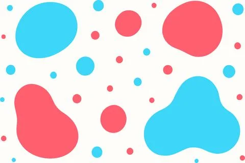 Abstract background with pink and blue organic shapes Illustrazione stock