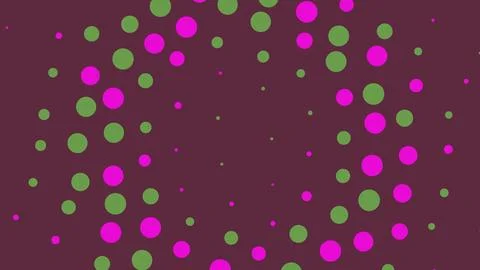 Abstract background with pink and green circles pattern イラスト素材