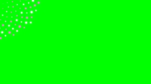 Abstract background with pink and white polka dots on a bright green field Stock Footage 340267271