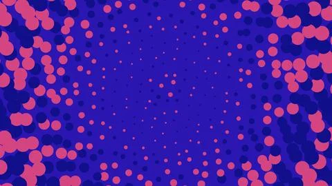 Abstract background with pink circles on dark blue Stock Illustration
