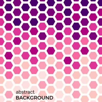 Abstract background with pink hexagons elements Stock-Illustration
