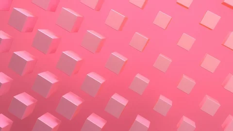 Abstract background with pink moving cubes. Stock Footage 128312161