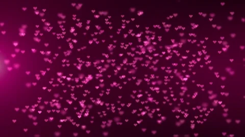 Abstract background of pink particles of hearts. Love animation for Valentine Stock Footage 289880377