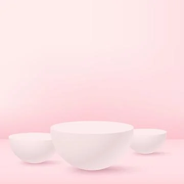 Abstract background with pink podium for presentation. Vector Stock Illustration