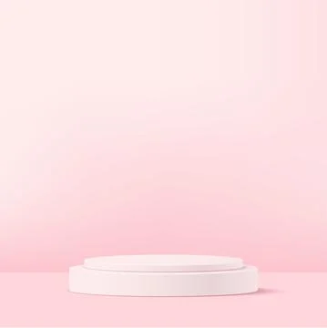 Abstract background with pink podium for presentation. Vector Stock Illustration