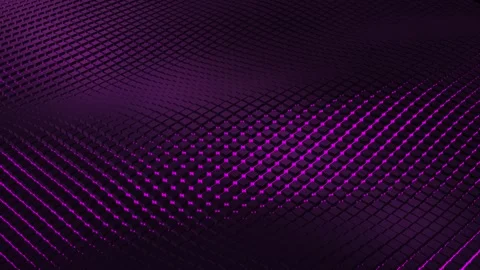 Abstract background with pink purple waves made of small black cubes Stock Footage 255001667