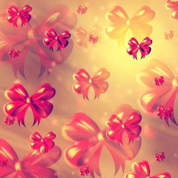 Abstract background with pink ribbons Stock Illustration