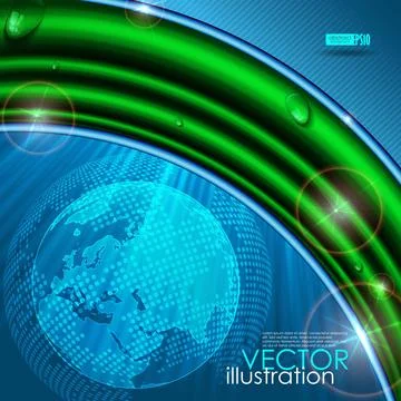Abstract Background With Planet. Abstract Background With Planet. Vector I... Stock Photos