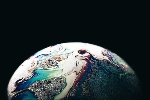 Abstract background planet. Globe planet earth in galaxy universe space with  Stock Photos