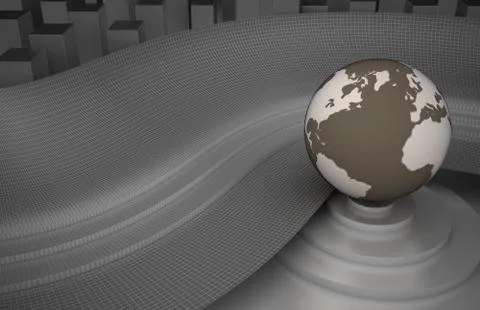 Abstract background with planet Stock Illustration